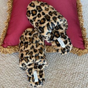MADEWELL INDOOR SLIPPERS   SIZE: 7  SUPER SOFT FAUX LEOPARD    *NWT*